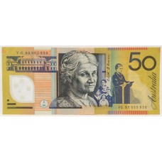 AUSTRALIA 1995 . FIFTY 50 DOLLARS BANKNOTE . EVANS/FRASER . LAST PREFIX VG95